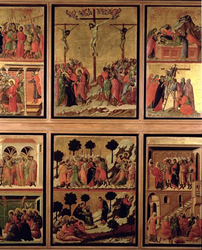 Maestà: once escenas de la Pasión (reverso de 55438) de Duccio di Buoninsegna